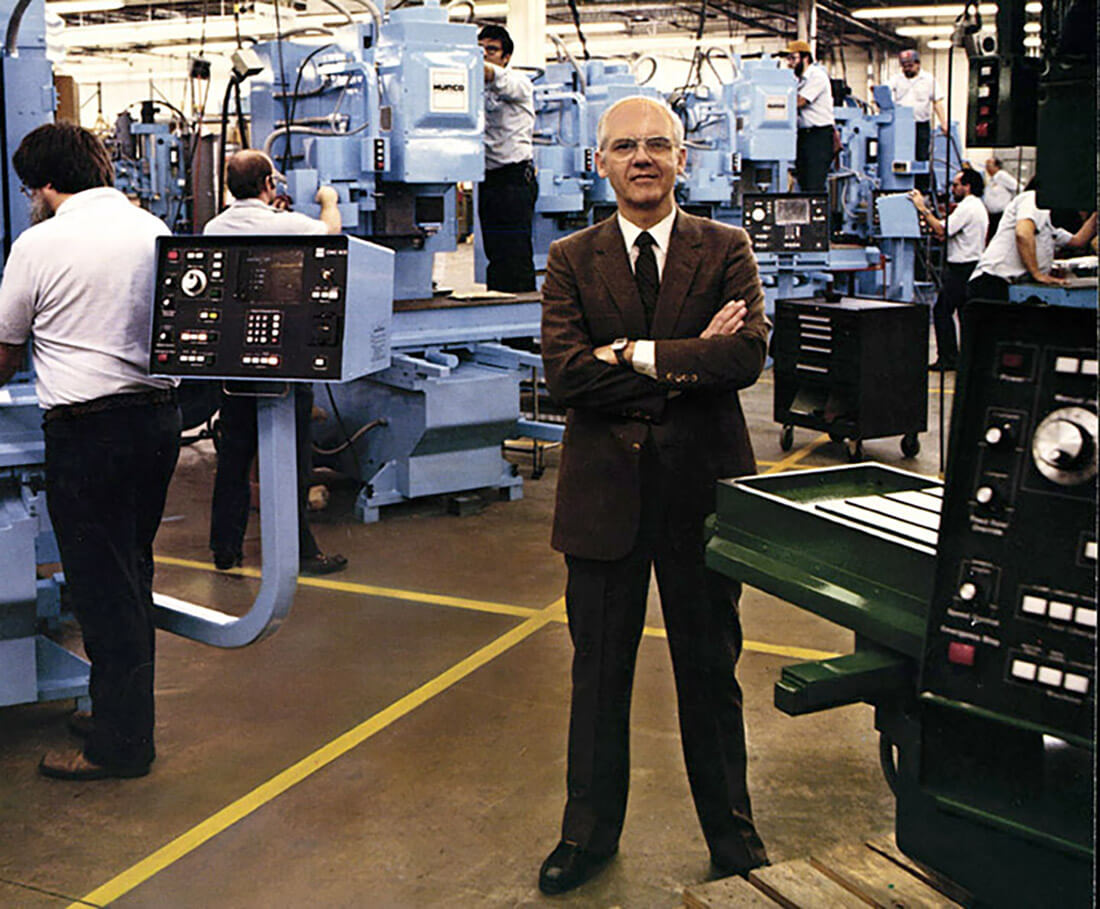 Mr. Roch in 1991 at Hurco facility