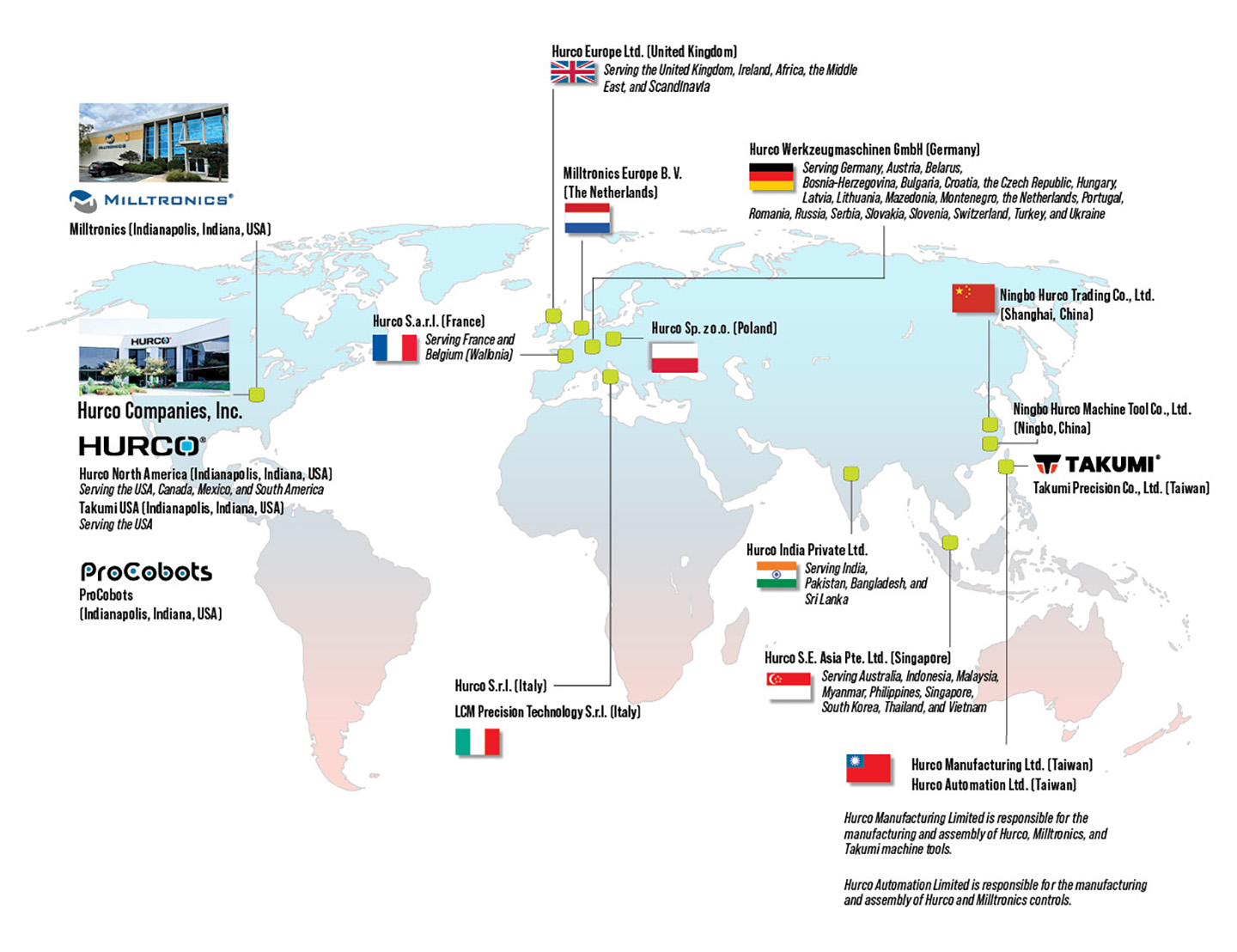 Hurco Global Locations