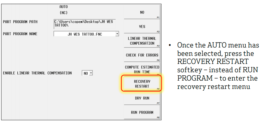 Recovery Restart