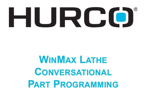 WinMax Lathe Conversational Programming